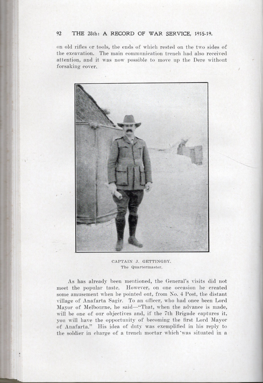 The 28th A Record of War Service With The Australian Imperial Force 1915 - 1919