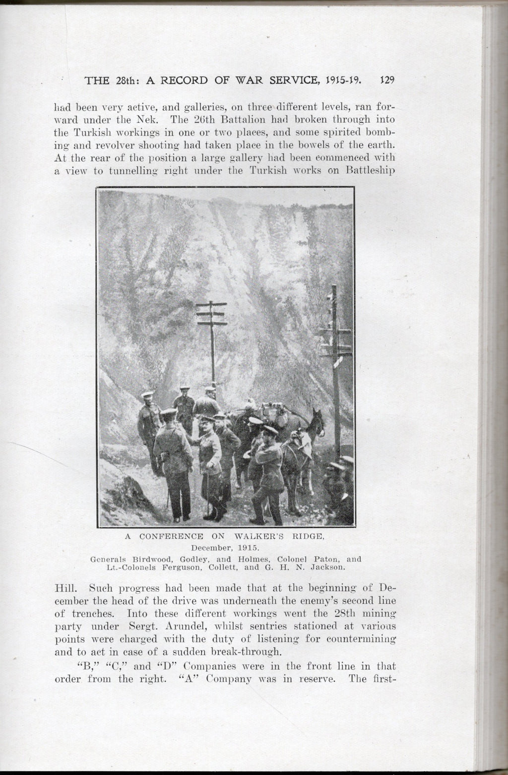 The 28th A Record of War Service With The Australian Imperial Force 1915 - 1919