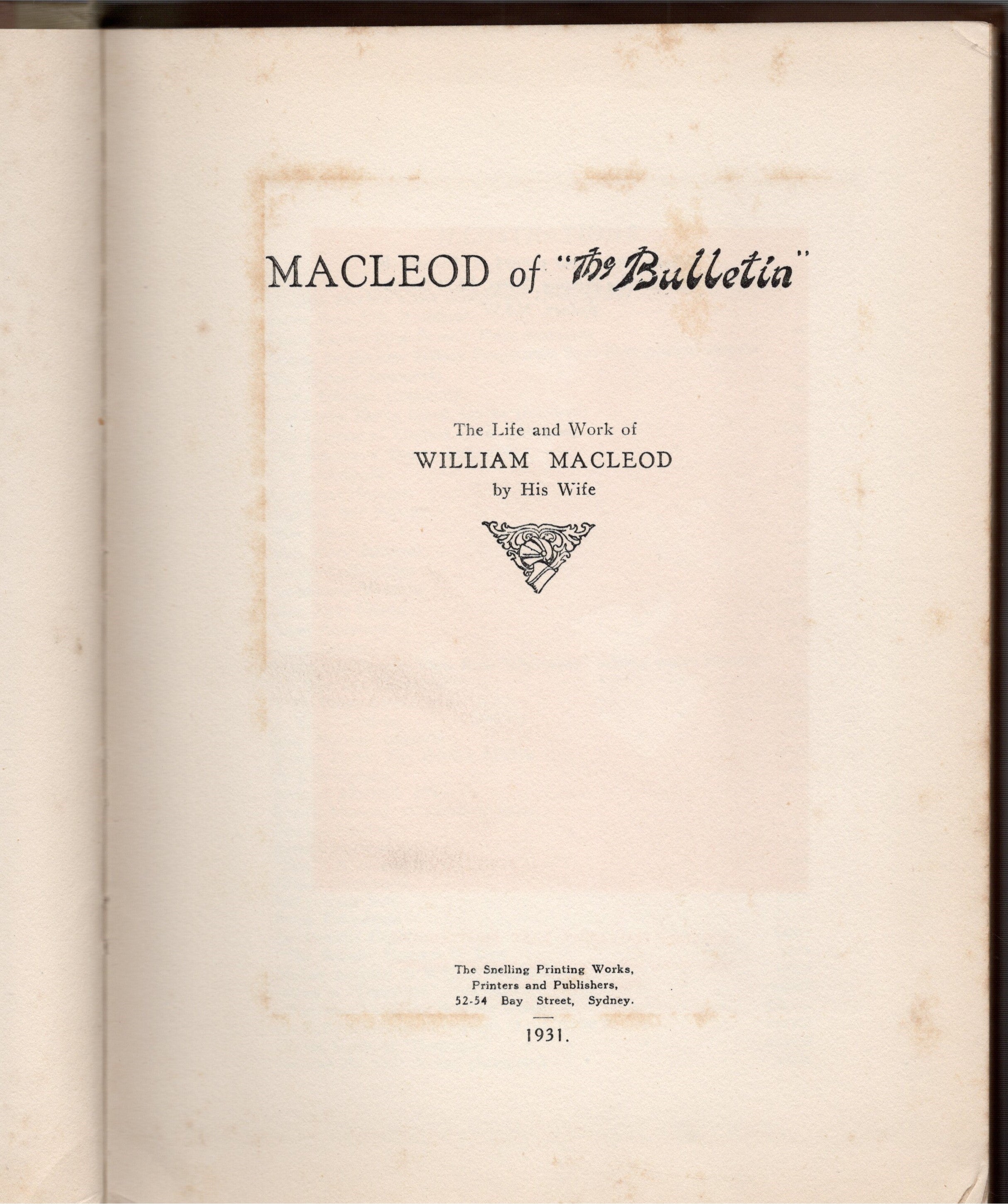 Macleod of The Bulletin