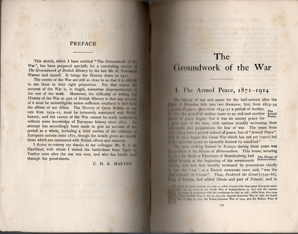 The Groundwork Of The War