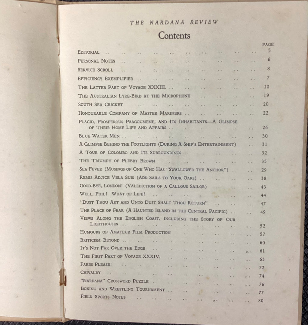 The Nardana Review : The Twenty First Number February 1933