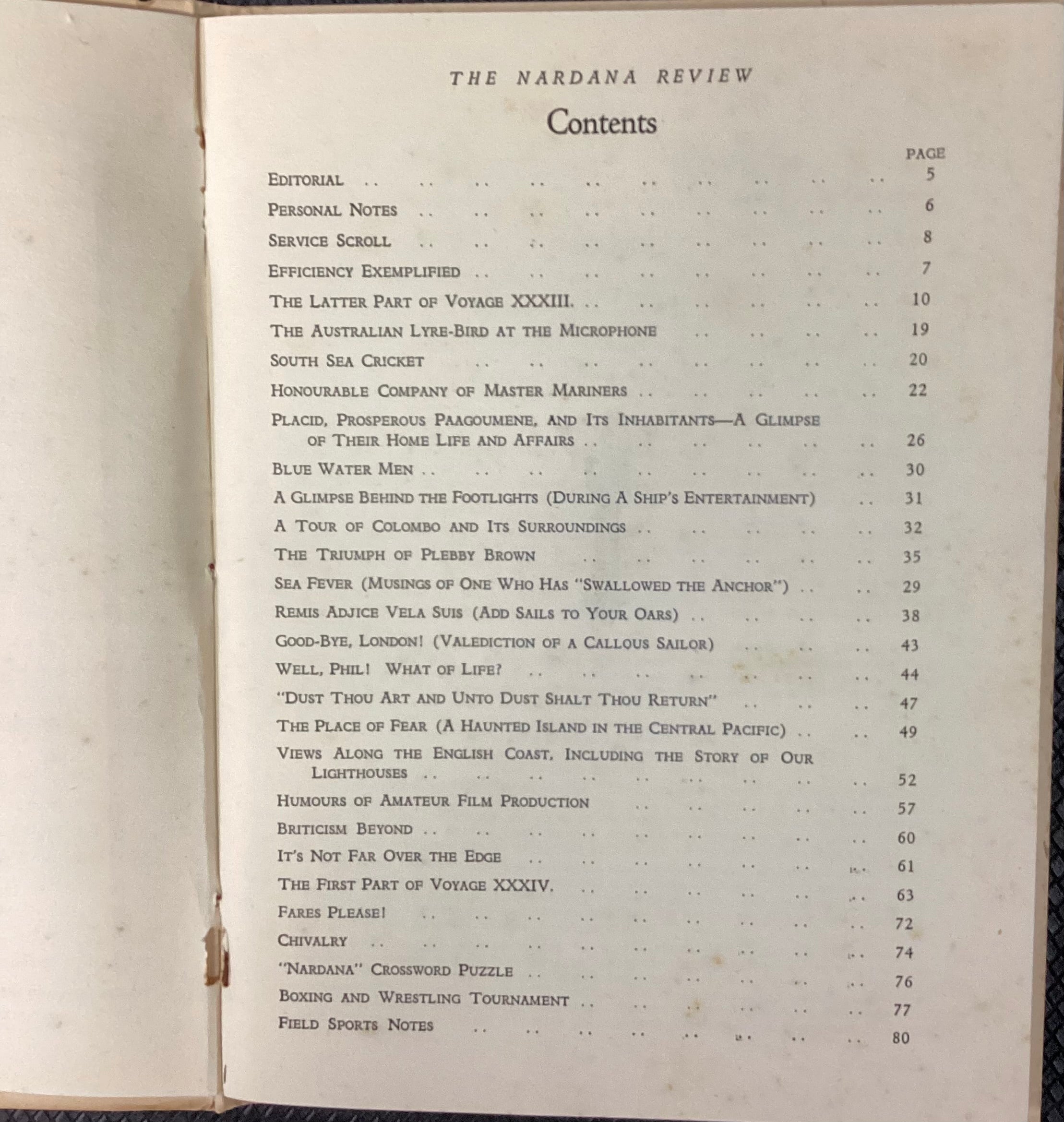 The Nardana Review : The Twenty First Number February 1933