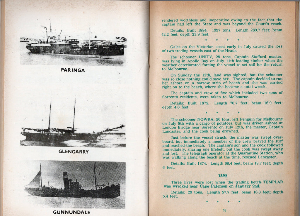 Wrecks On the Gippsland Coast