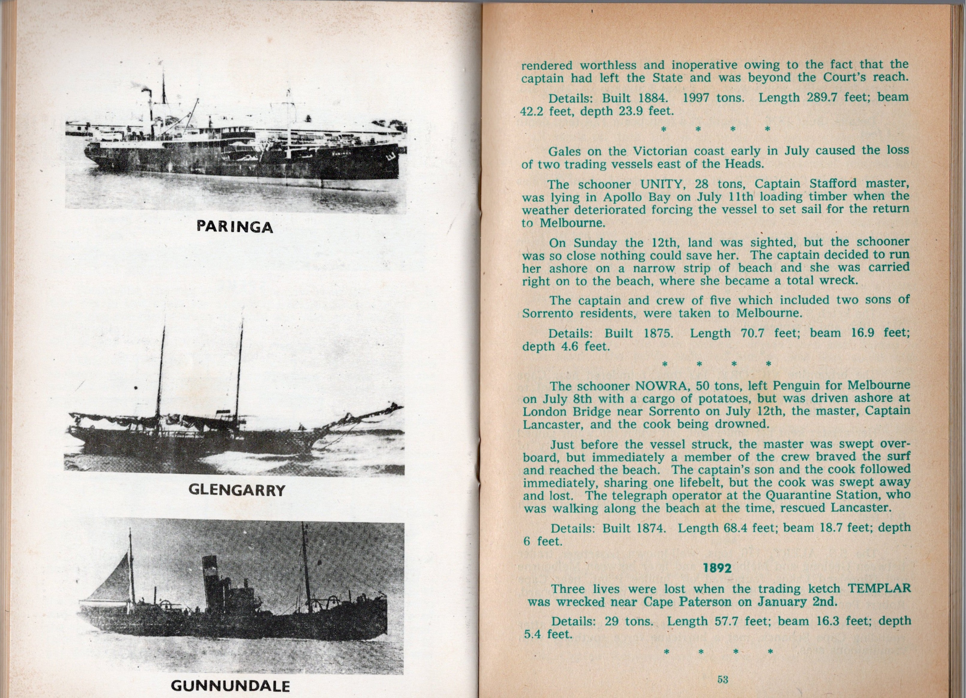 Wrecks On the Gippsland Coast