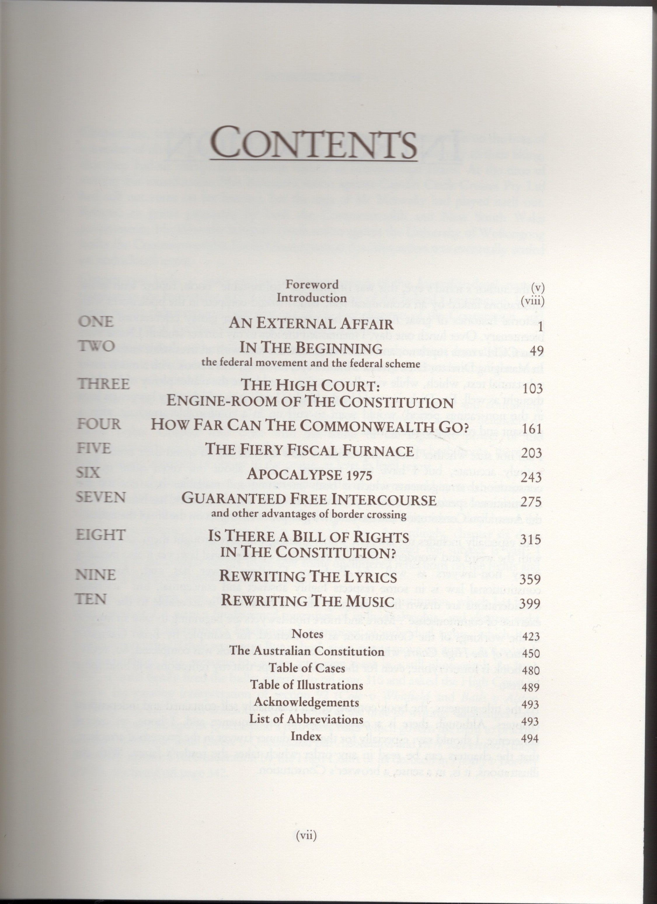 Encounters with the Australian Constitution