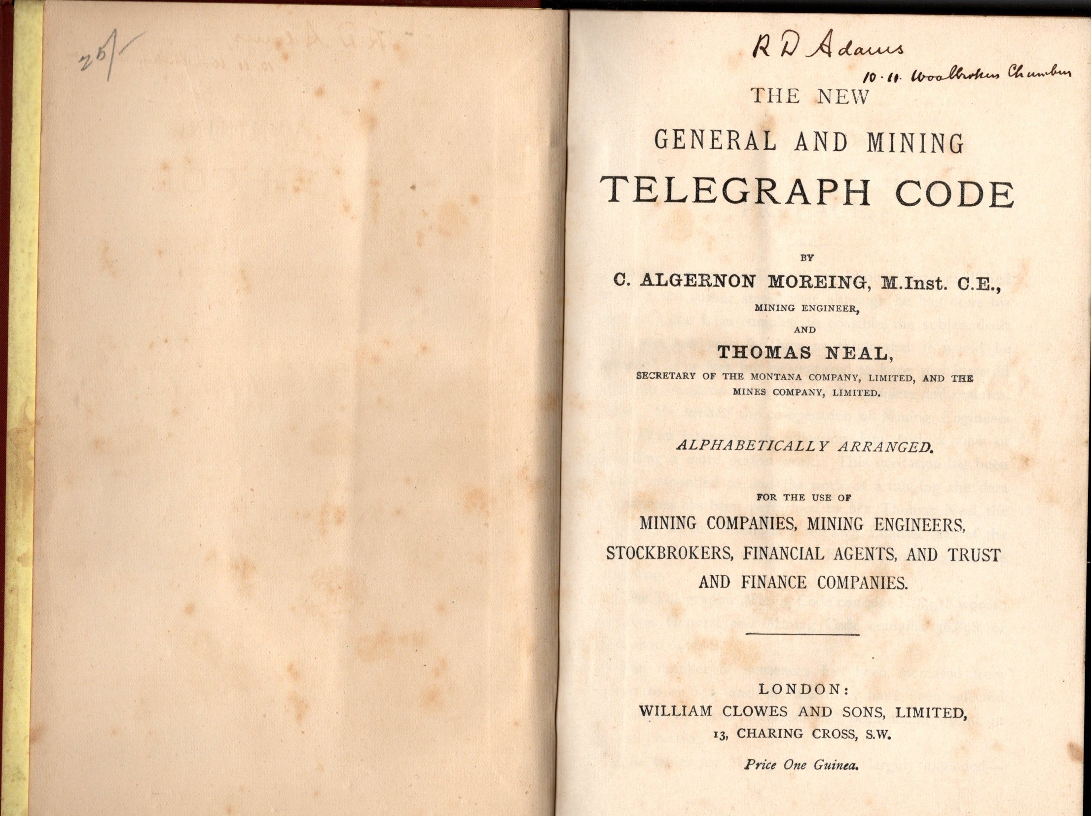 General And Mining Telegraph Code