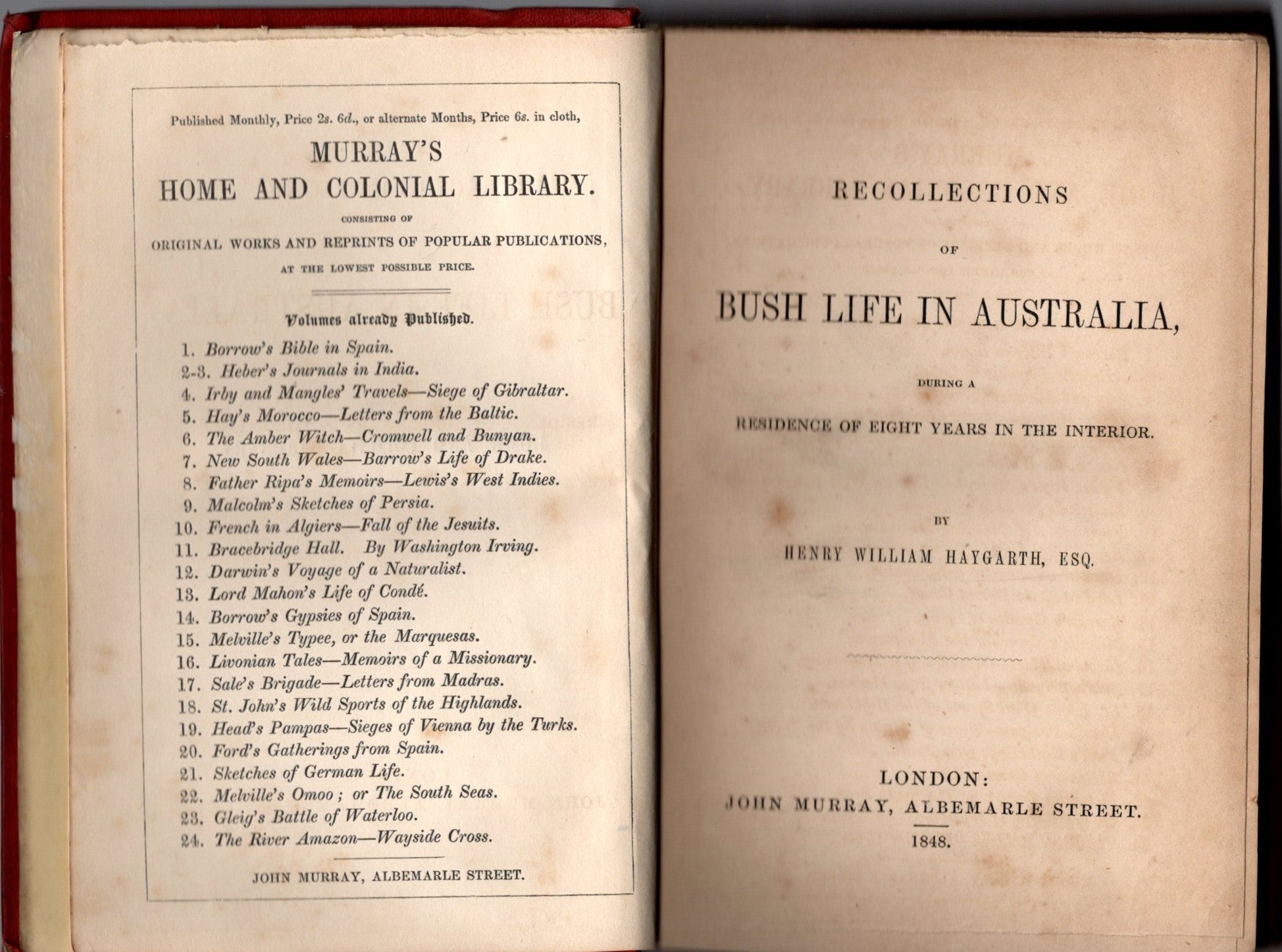 Recollections of Bush Life in Australia