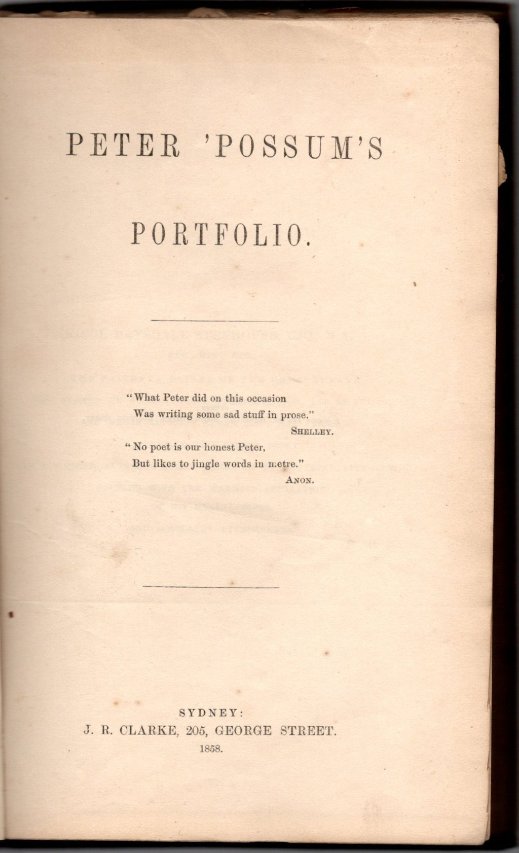 Peter 'Possums' Portfolio