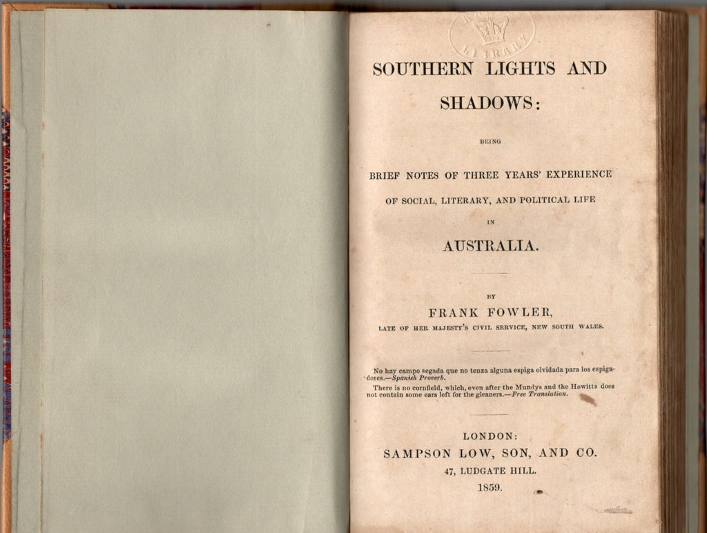 Southern Lights And Shadows: Being Brief Notes of Three Years Experience Of Social, Literary, And Political Life