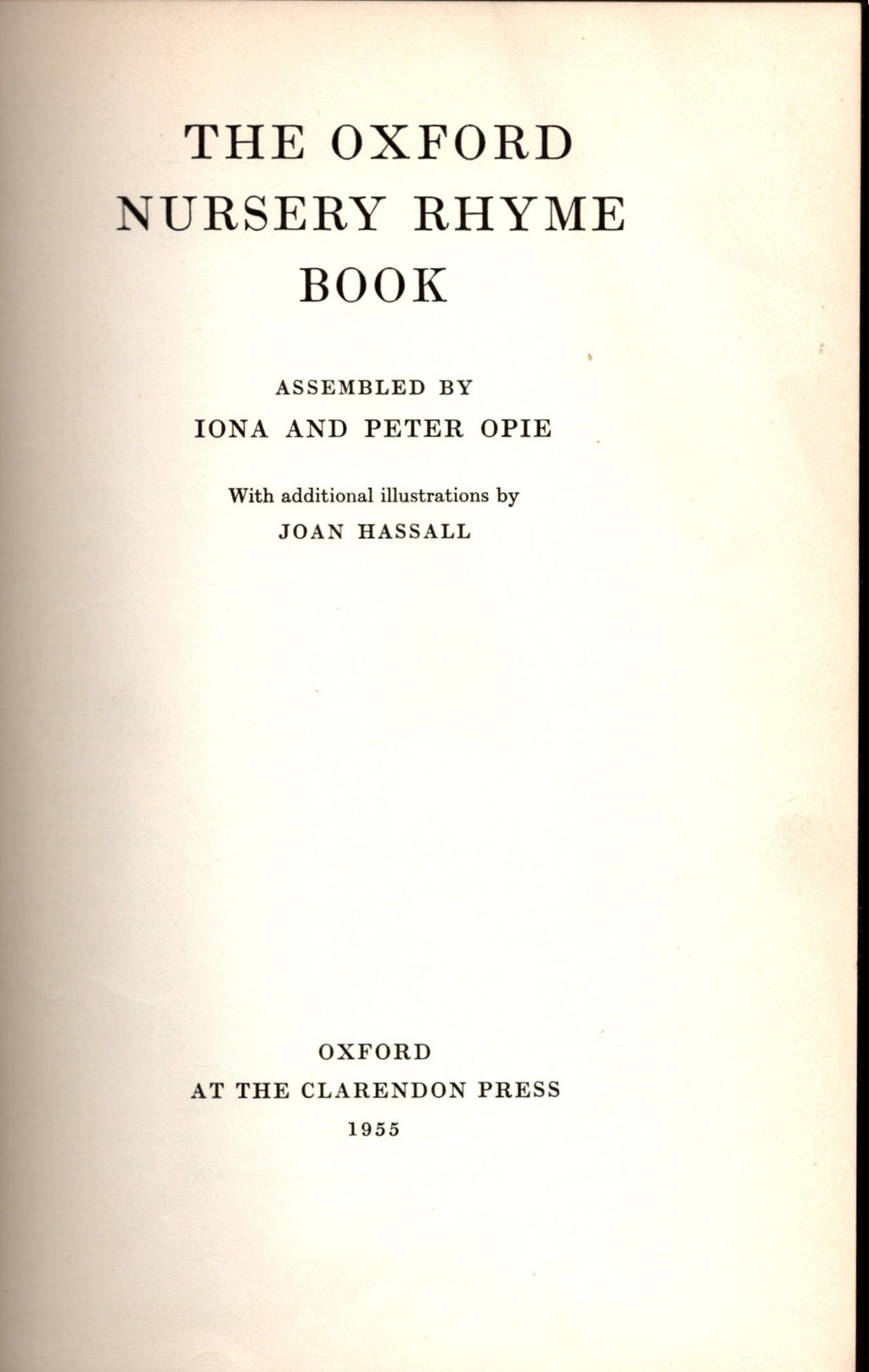 The Oxford Nursery Book