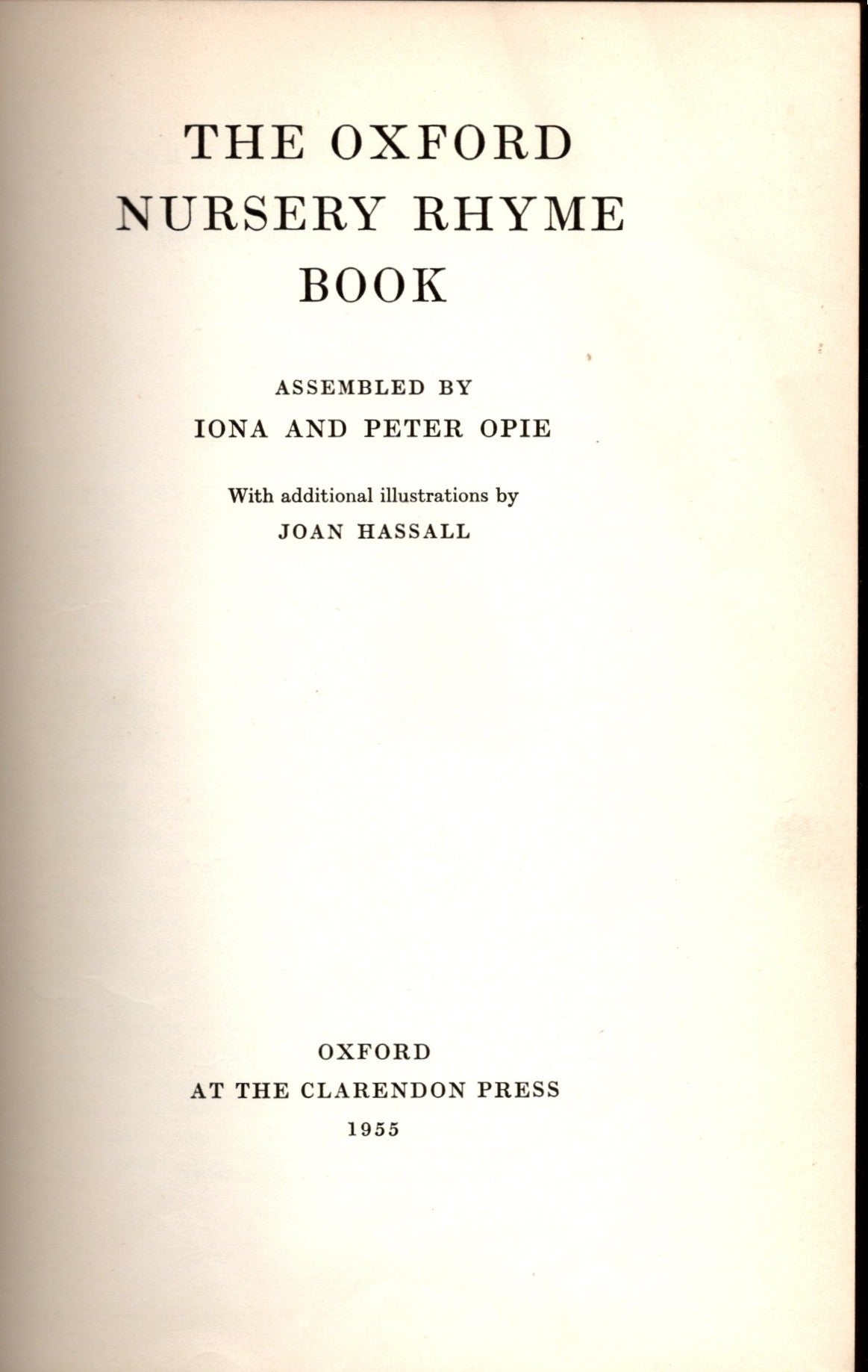 The Oxford Nursery Book