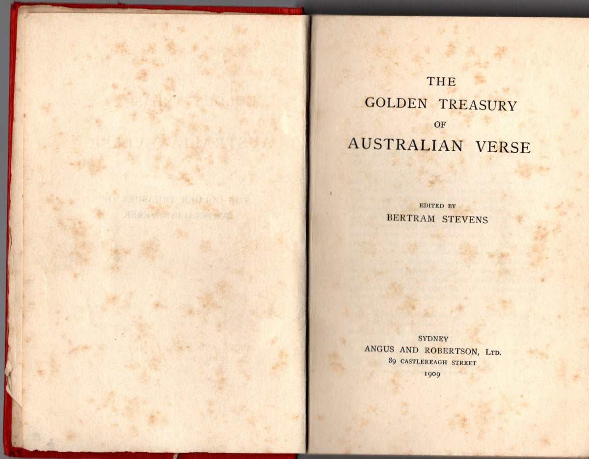 The Golden Treasury of Australian Verse