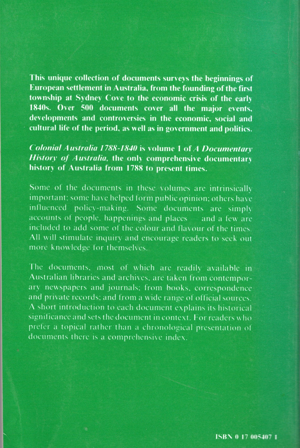 A Documentary History of Australia